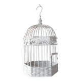 Metal cage, taupe patina, aviary