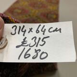 Old Turkish narrow Kilim Runner 314x64 cm, shabby chic, vintage kelim Red Black