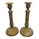 Paire de bougeoirs en bronze