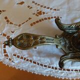 Antique gilt bronze hand candle holder