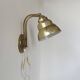 Vintage double brass wall light, Sweden, 1970.