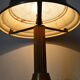 Art Deco lamp in patinated brass and moulded glass, circa 1930