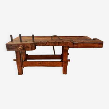 Old solid oak workbench