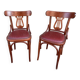 2 Chaises bistrot style Baumann simili cuir vintage 80s café Paris Montmartre