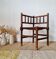 Chaise d'angle en bois tourné perlé 1950's