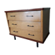 Chest of drawers in blond wood 3 drawers 60s