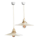 Pair of opaline bistro 1920 porcelain sockets