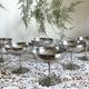 6 vintage stainless steel ice cream or dessert bowls by Letang Rémy, 1970, in good condition.