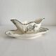 Old iron earthenware sauce boat "Réjane" Longwy