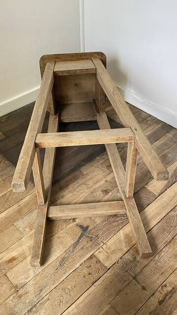Vintage Oak Workbench Stool