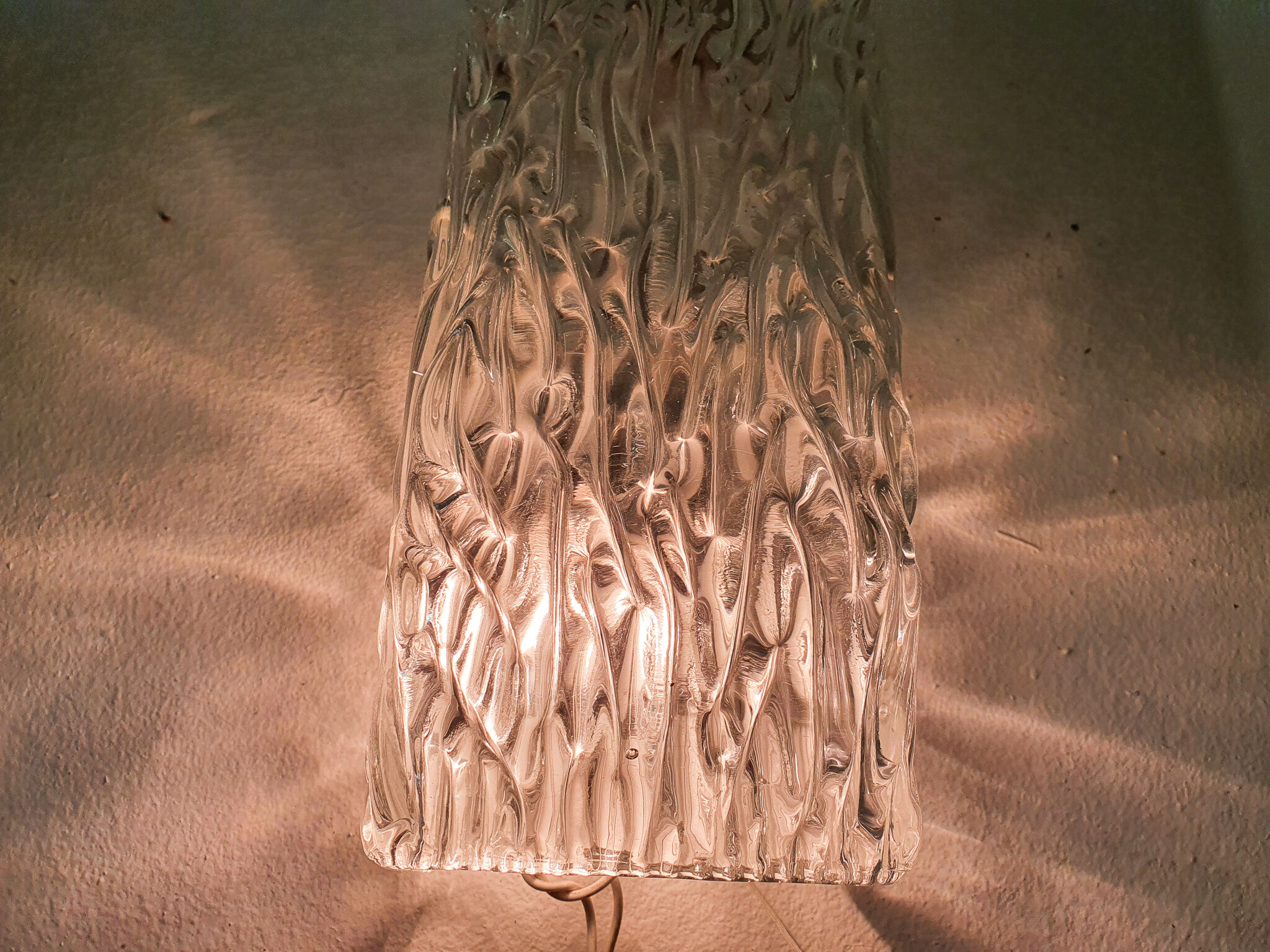 Glass Doria style wall light, The Netherlands 1960's