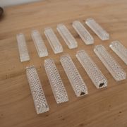 Set of 12 vintage cut lead crystal knife rests – Antique box