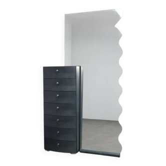 Meuble d'entrée postmoderne avec miroir et porte-manteau, Italie, années 1980