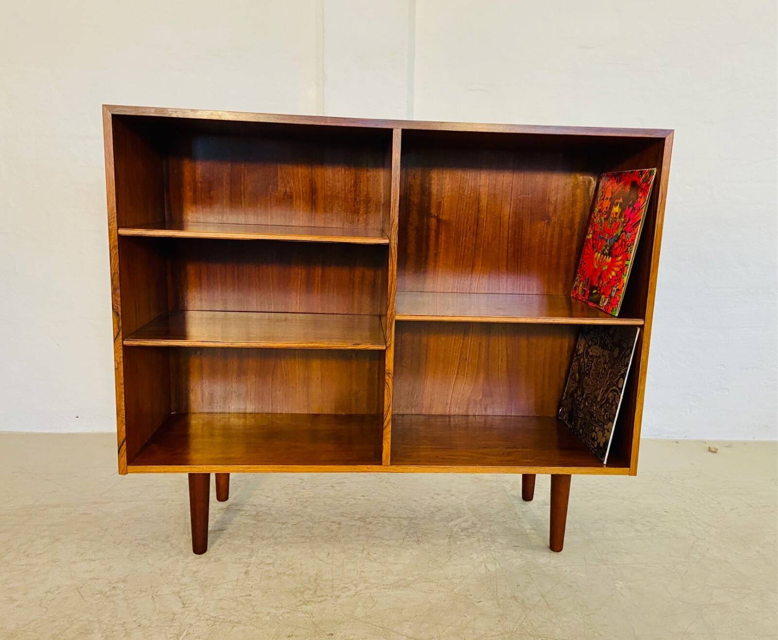 Vintage Danish mid-century retro rosewood bookcase 1960s