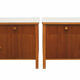 Pair of nightstands in walnut and formica 1950