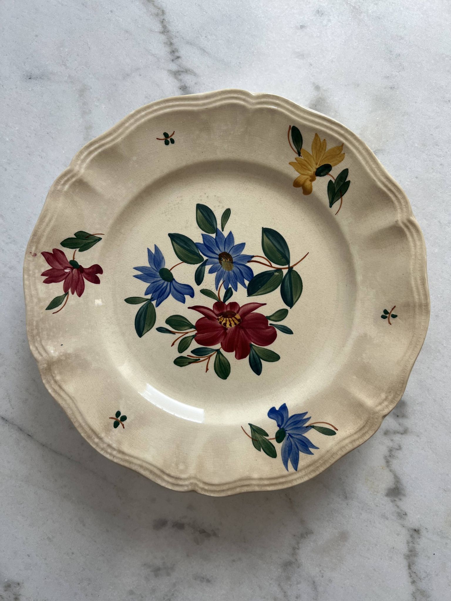 Lot de 6 petites assiettes plates Sarreguemines
