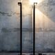 Lampadaire en bois, métal et verre Linealight Italia Anni '90s