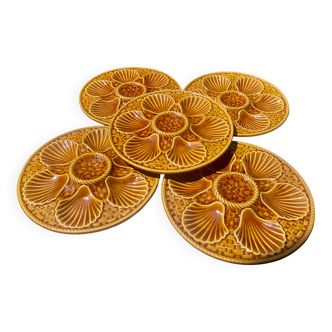 Longchamp oyster plates(5) Majolica