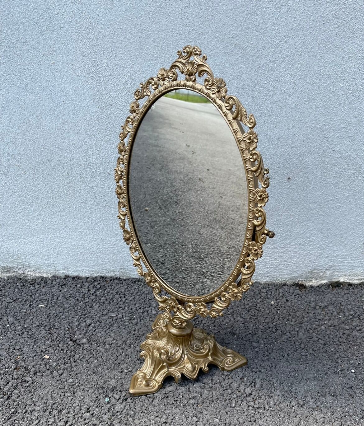 Golden mirror 21x50cm