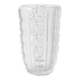 Vintage Clear Pressed Glass Vase / Bohemia Glass / 1950s