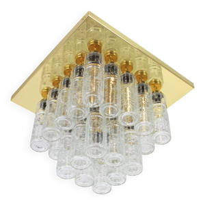 Plafonnier en cristal - verre 1960