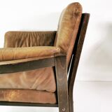 Mid-century leather armchair, Denmark, 1960s