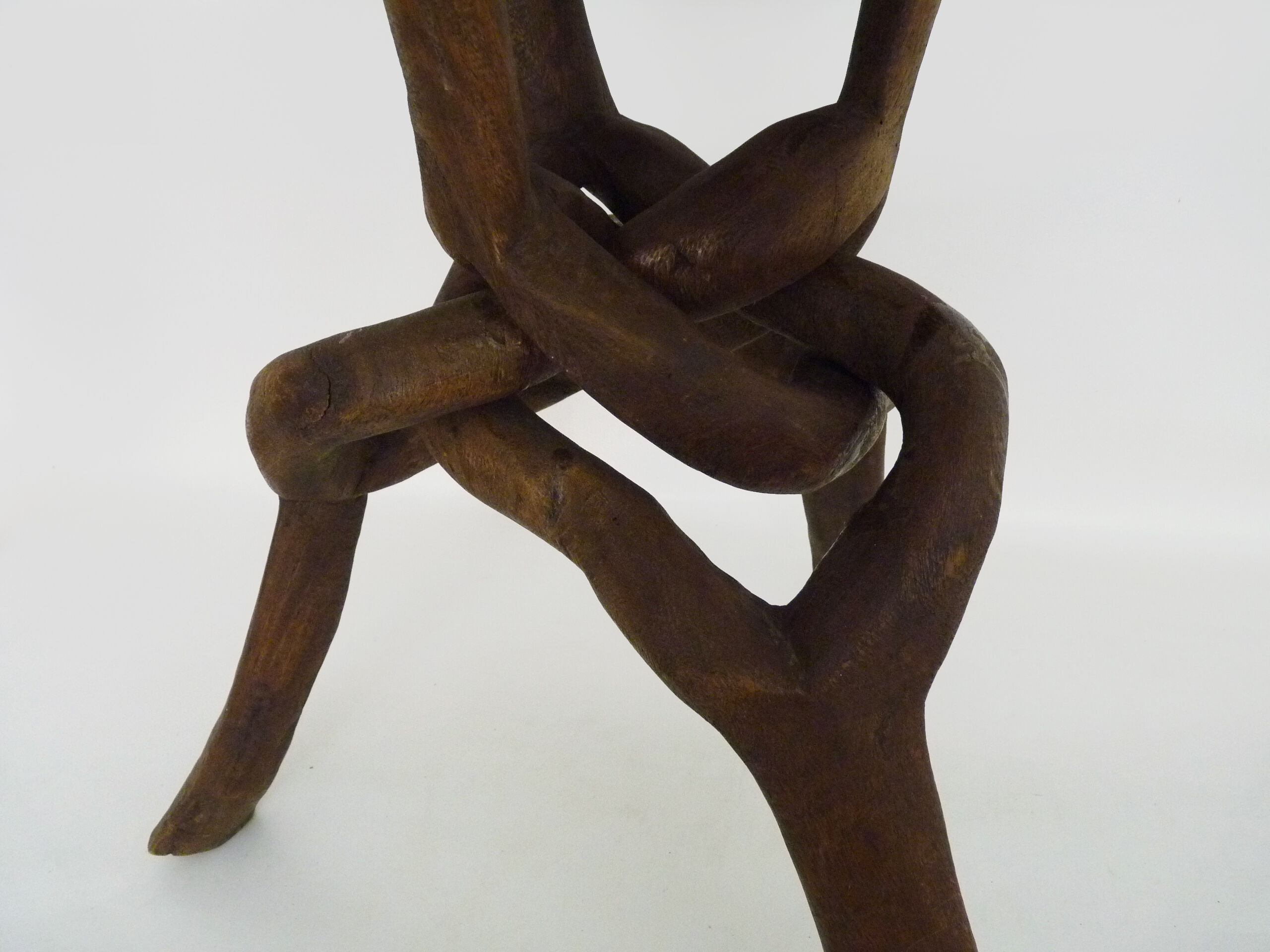 Coffee table, side table in Kola wood from the 1960s.