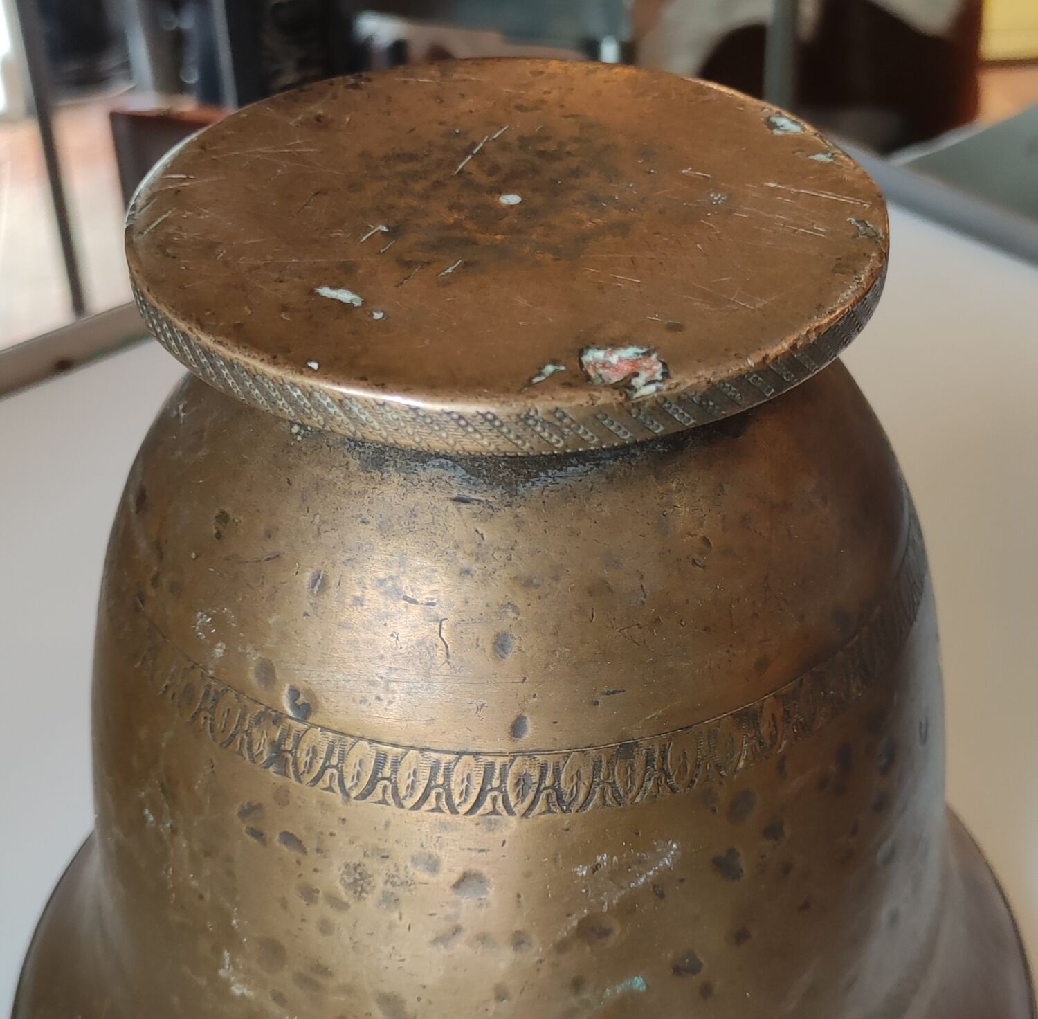 Ancient bronze apothecary mortar