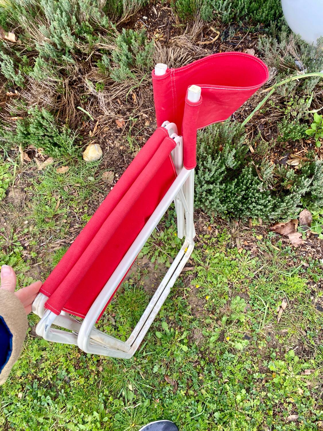 Vintage red folding chair