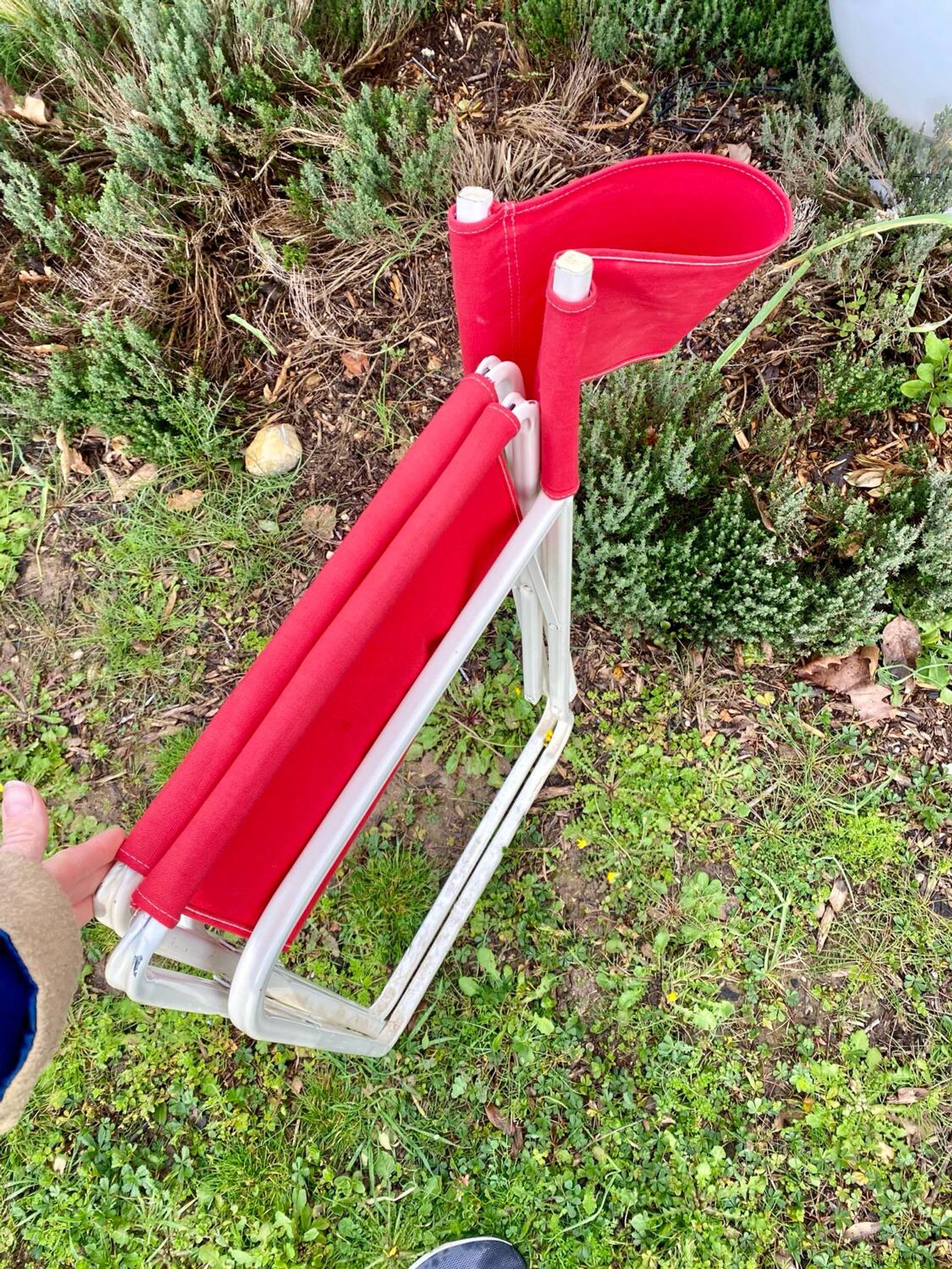 Vintage red folding chair
