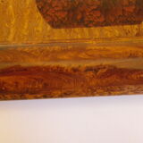 Plateau, serving - Wood, glass, metal - about 1940