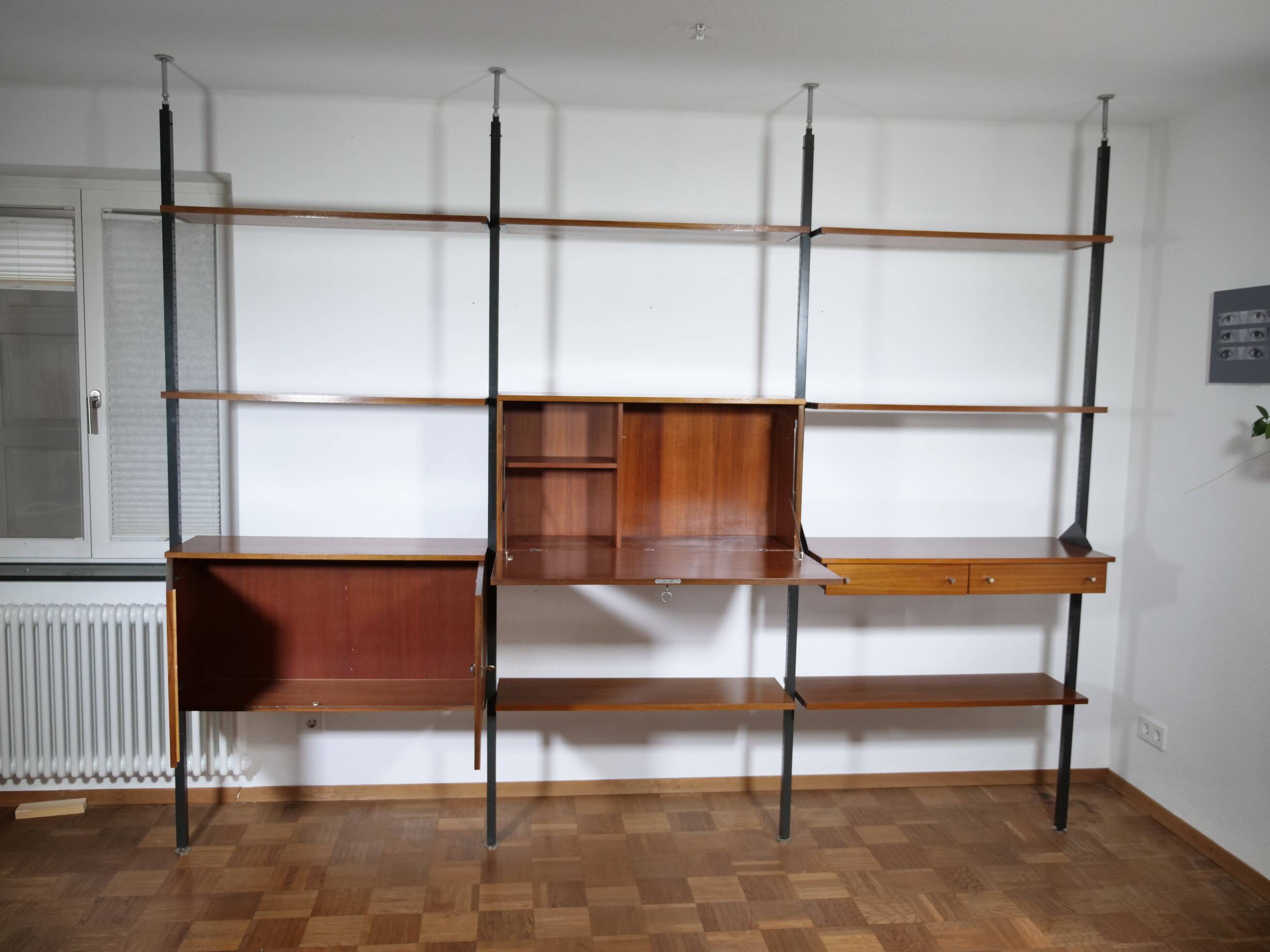 Mid-Century Teak Modular Wall Unit and Room Divider from Italy, 1960s