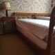 Pair of empire style swan neck beds and bedside tables