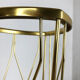 Midcentury metal brass modernist umbrella stand, Germany, 1950s