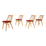 1960s Antonin Suman Beech Dining Chairs, Set of 4