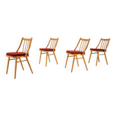 1960s Antonin Suman Beech Dining Chairs, Set of 4