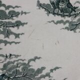 4 dessert plates in iron earth model "Snow" U&C Sarreguemines late nineteenth early twentieth century