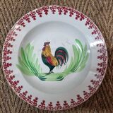 4 assiettes en faïence Coq, moulin des loups