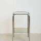 Tubular side table with smoked glass tops, 1970s
