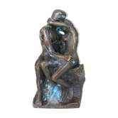 Paper press rodin's kiss in bronze