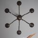 Vintage six-arm chandelier, 1970's.