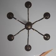 Vintage six-arm chandelier, 1970's.