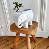 Elephant ceramic vase pot cover 60s/70s