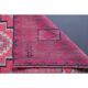 Vintage Turkish Oushak Handmade Wool Cotton Pink Runner Rug 81x337