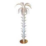 Vintage Opalino Palm Tree Murano Glass Floor Lamp, in the Style of Napoleon