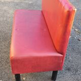 Vintage red bistro bench