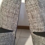 Pair of Studio armchair 1950 fully restored fabric Thévenon.