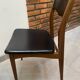 Set of 6 Scandinavian Skaï and teak wood chairs