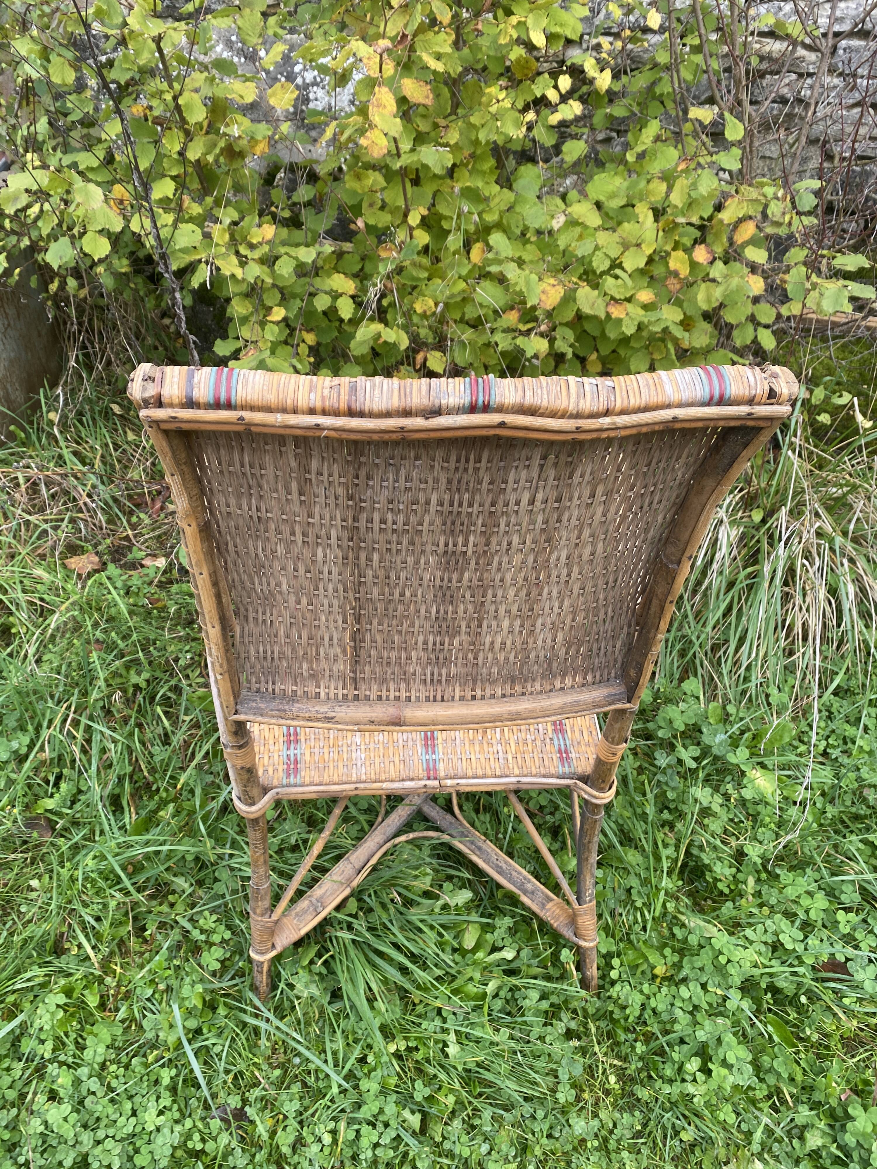 rattan cane armchair