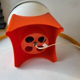 Space age tafellamp met oranje voet vierkant, kunststof, jaren 1960